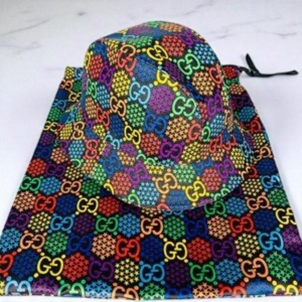 NWT Gucci GG Psychedelic fedora hat size M(58cm) - Picture 2 of 2